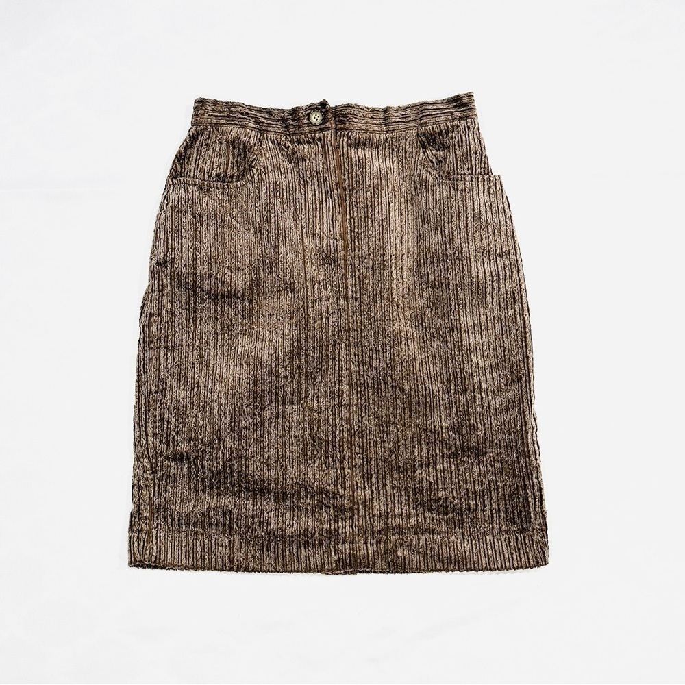 Vintage BFA Classics Brown Corduroy Broad Wale Midi Skirt